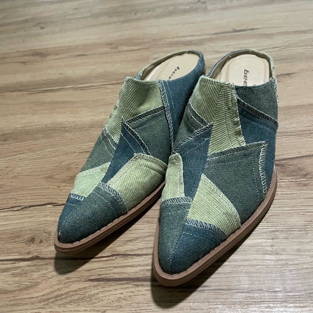 Bee Fly Y2K Denim Slip on Pointed Toe Heels